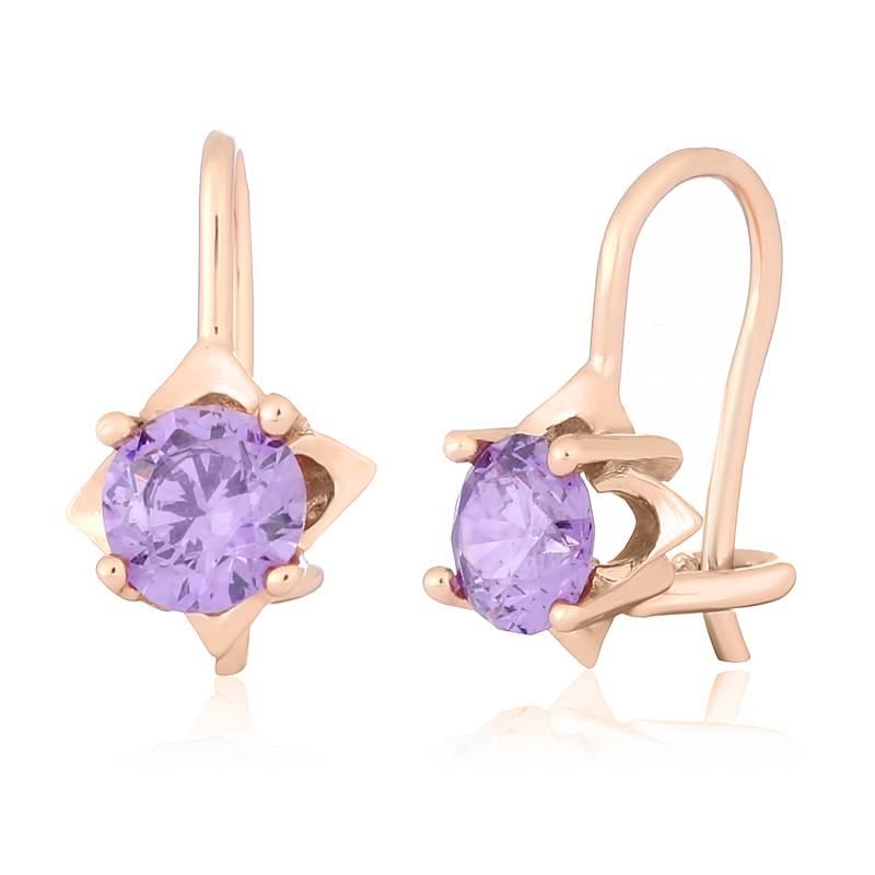 Срібні сережки з фіанітами