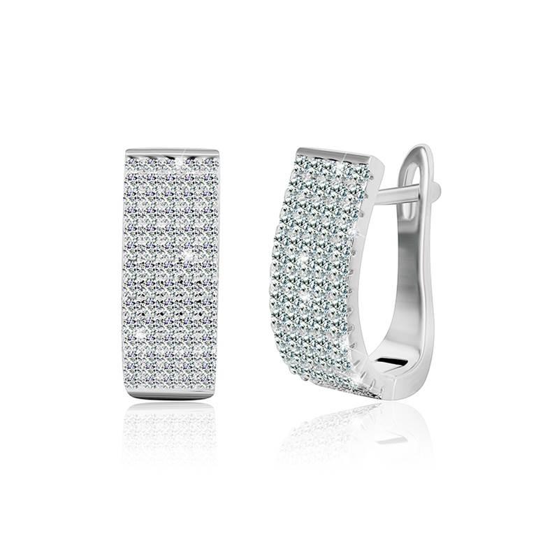 Срібні сережки з фіанітами