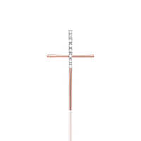 Срібний підвіс в позолоті з фіанітами "Хрест"