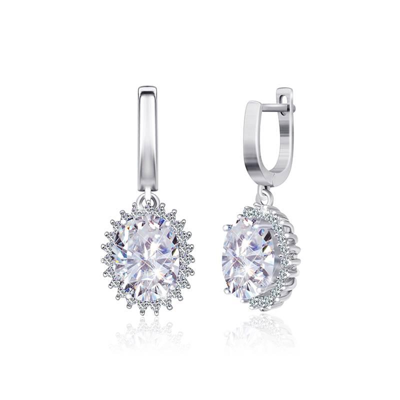 Срібні сережки з фіанітами