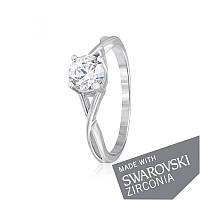 Срібна каблучка з цирконієм SWAROVSKI ZIRCONIA, Розмір 16,0, Вага: 2.1 г
