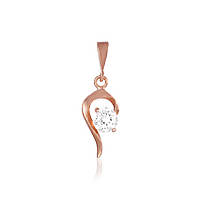 Срібний підвіс в позолоті з фіанітами