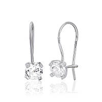 Срібні сережки з цирконієм SWAROVSKI ZIRCONIA