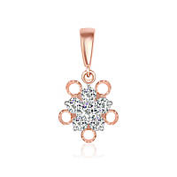 Срібний підвіс в позолоті з фіанітами "Квіточка"