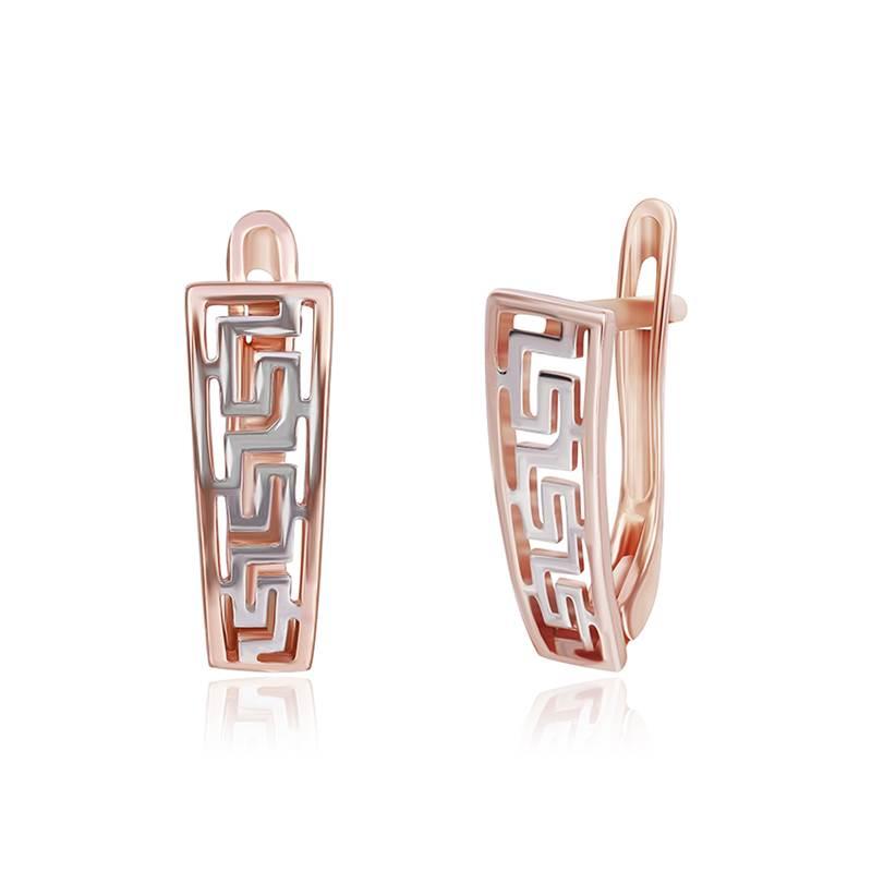 Срібні сережки в позолоті