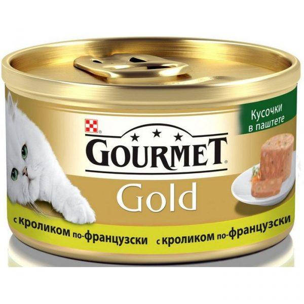 

Консервы для кошек Gourmet Гурме Gold с кроликом, кусочки в паштете, 85 г