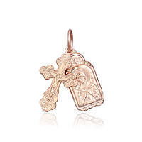 Срібний підвіс в позолоті "Хрест з іконою "Семистрільна"