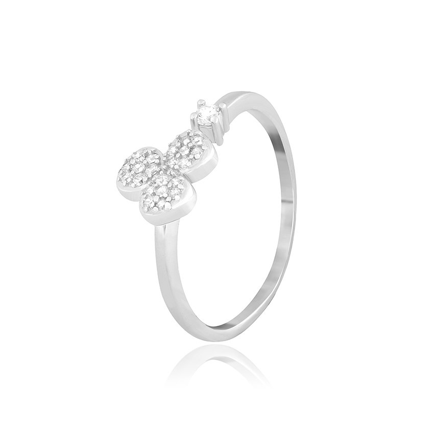 Срібна каблучка з квіточками флора фауна, Розмір 15,0, Вага: 1.1 г