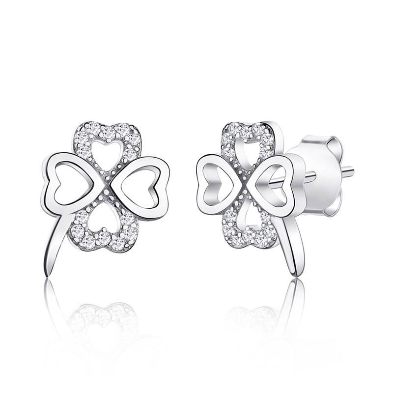 Срібні сережки з фіанітами