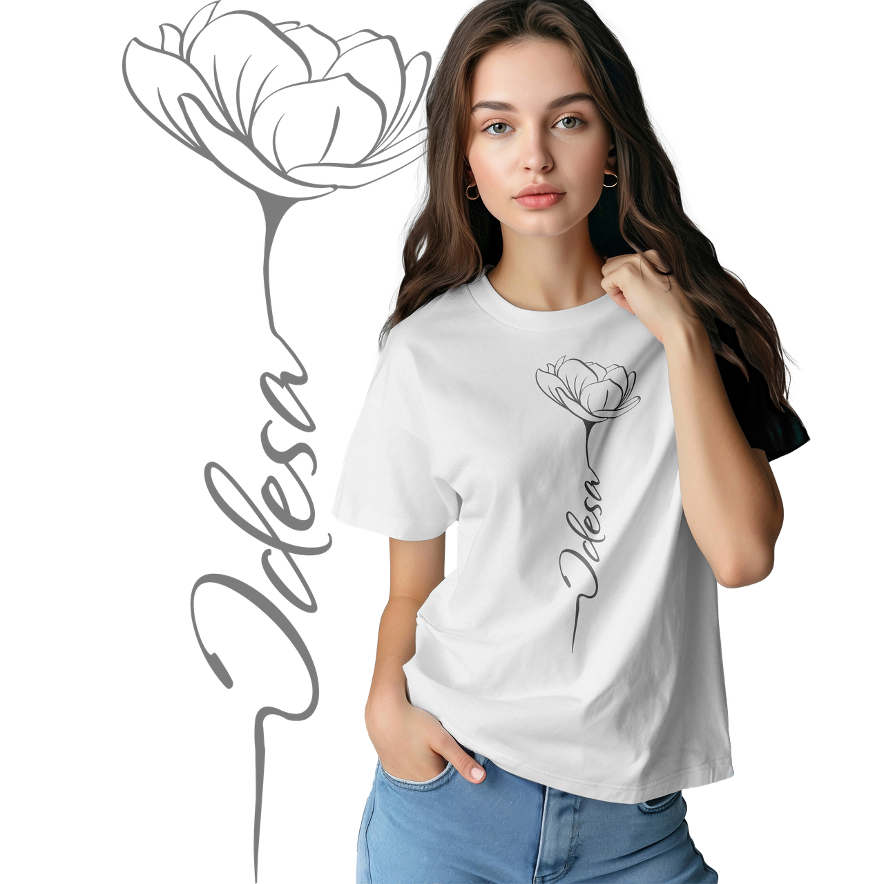 Футболка унісекс Stedman з принтом ОДЕСА РОЗА XS біла, фото 1