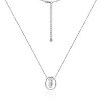 Срібне кольє з фіанітами, якір+декор (Кл2Ф/709), Розмір 45 см x 0,1 см, Вага: 3.7 г