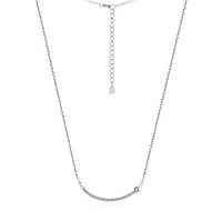 Срібне кольє з фіанітами, якір+декор (Кл2Ф/710), Розмір 45 см x 0,1 см, Вага: 2.6 г