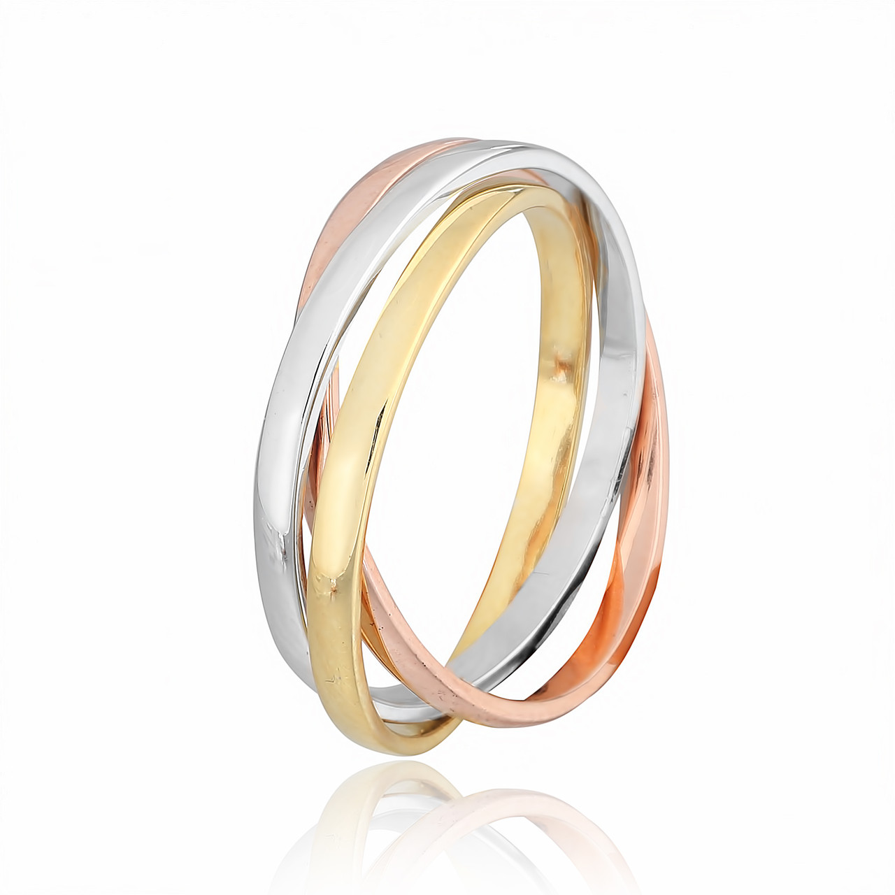 Срібна каблучка в позолоті