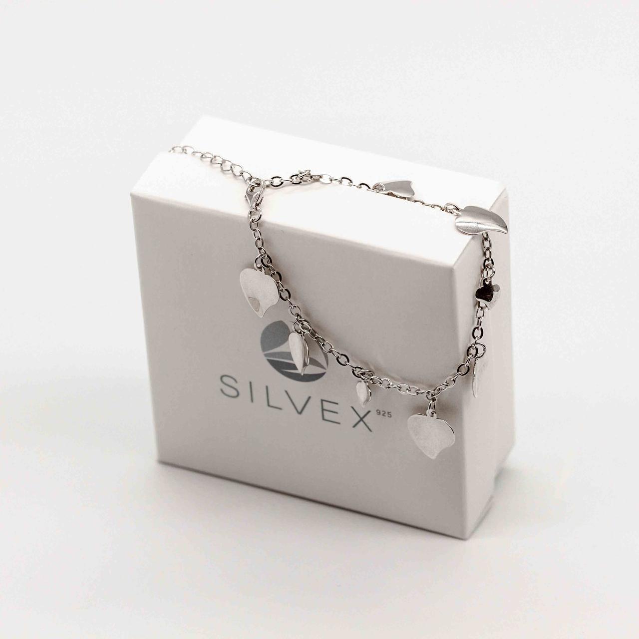 Срібний браслет з підвісами, Розмір 16 см x 5 см, Вага: 4.2 г