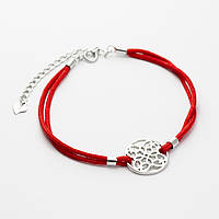 Браслет "Амулет" на червоній шовковій нитці, Розмір 17 см x 5 см, Вага: 2.1 г