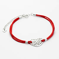 Срібний браслет серце, Розмір 17 см x 0,15 см, Вага: 2.0 г