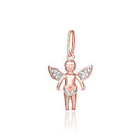 Срібний підвіс в позолоті з фіанітами "Янгол"