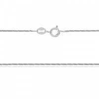 Срібний ланцюг снейк круглий з насічкою, Розмір 40 см x 0,1 см, Вага: 4.0 г