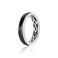 Срібна каблучка з керамікою, Розмір 17,0, Вага: 3.8 г