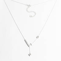 Срібне кольє з білими фіанітами