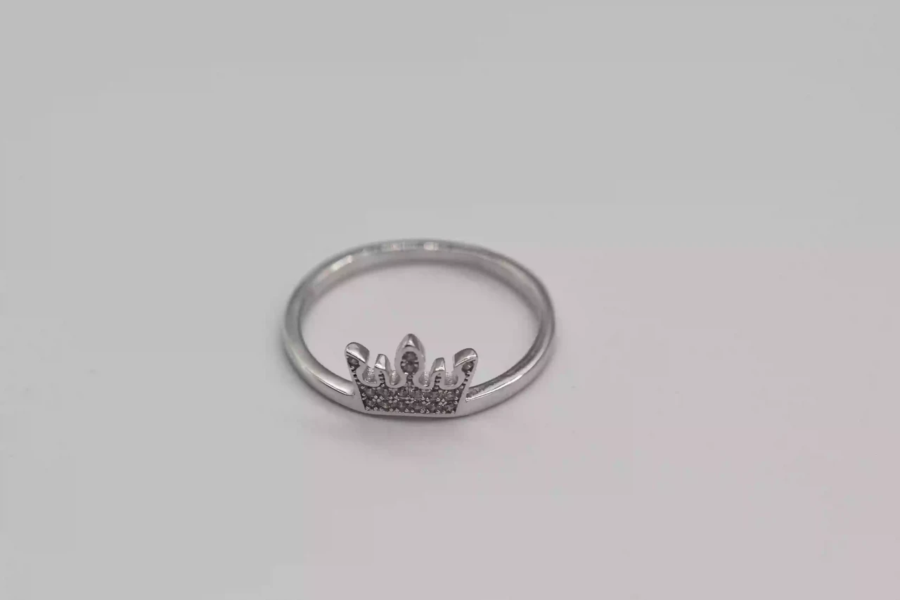 Срібна каблучка корона, Розмір 16,0, Вага: 1.5 г