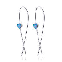 Срібні сережки з опалом