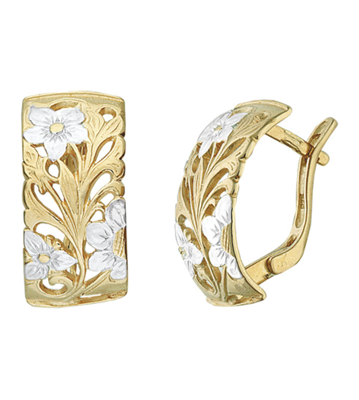 Срібні сережки в позолоті