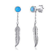 Срібні сережки з опалом