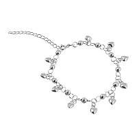 Срібний браслет з підвісами, Розмір 16,5 см x 5 см, Вага: 5.2 г