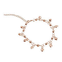 Браслет срібний покритий позолотою "Гаряче почуття", Розмір 17 см x 5 см, Вага: 5.2 г