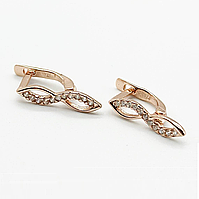 Срібні сережки з фіанітами