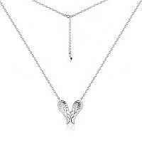 Кольє зі срібла з крилами кохання, Розмір 40 см x 0,1 см, Вага: 2.5 г