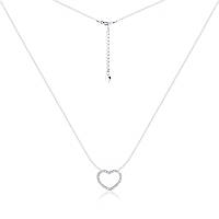 Срібне кольє з фіанітами, Розмір 42 см x 0,1 см, Вага: 1.1 г