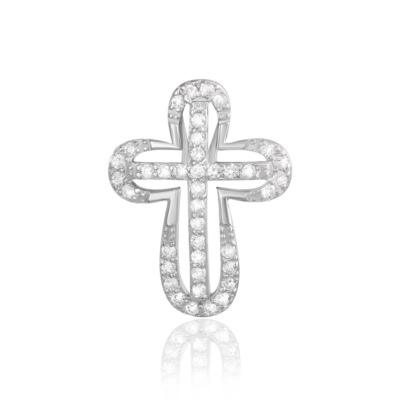 Срібна підвіска з фіанітами