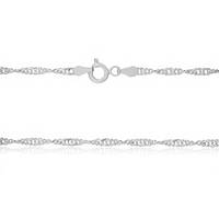 Срібний ланцюжок сингапур, Розмір 40 см x 0,15 см, Вага: 1.3 г