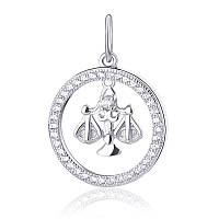 Срібна підвіска Терези з фіанітами