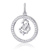 Срібна підвіска Скорпіон з фіанітами