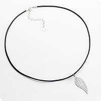 Срібне кольє на каучуковому шнурку, Розмір 40 см x 0,2 см, Вага: 3.0 г