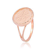 Срібна каблучка в позолоті, Розмір 17,0, Вага: 3.9 г