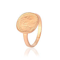 Срібна каблучка в позолоті, Розмір 16,5, Вага: 2.7 г