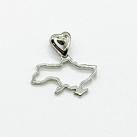 Срібна підвіска родована Україна