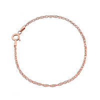 Срібний браслет, плетіння корд, Розмір 17 см x 0,15 см, Вага: 1.3 г