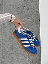 Жіночі Кросівки Adidas Gazelle Indoor Blue White / Адідас Газелі Індор Сині з Білим, фото 5