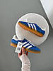 Жіночі Кросівки Adidas Gazelle Indoor Blue White / Адідас Газелі Індор Сині з Білим, фото 7