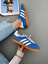 Жіночі Кросівки Adidas Gazelle Indoor Blue White / Адідас Газелі Індор Сині з Білим, фото 4