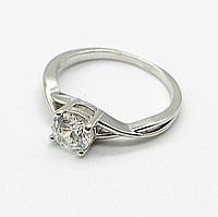 Срібна каблучка зі вставкою Swarovski Zirconia, Розмір 16,0, Вага: 2.0 г