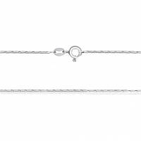 Срібний ланцюжок снейк круглий з насічкою, Розмір 35 см x 0,1 см, Вага: 2.4 г