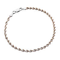 Срібний браслет в позолоті, магія твіст (ребека (852А), Розмір 18 см x 0,25 см, Вага: 1.8 г