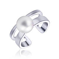 Срібна каблучка з перлами, Розмір 15,5, Вага: 3.8 г