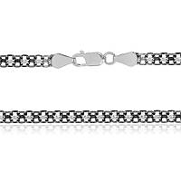 Срібний ланцюжок, бісмарк (подвійний якір) (067В)